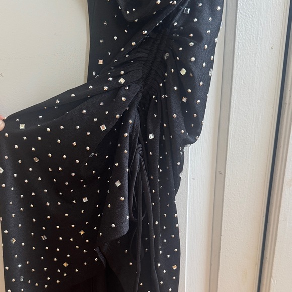 Windsor Black Strapless Dress with Silver Studs - Picture 4 of 5